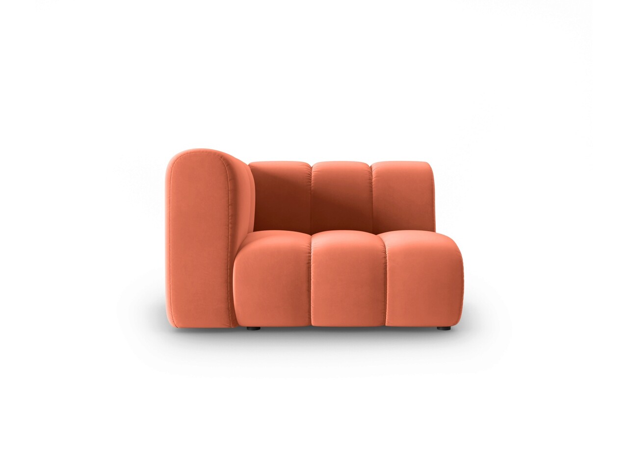 Modul canapea stanga 1 loc, Lupine, Micadoni Home, BL, 114x87x70 cm, catifea, corai - imagine 6